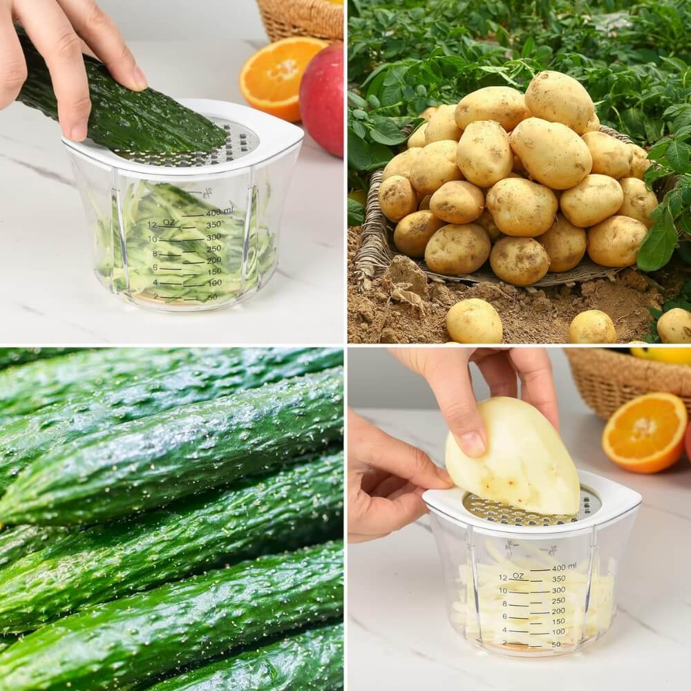 Piev Wenken 4 ü 1 Arada Rendeli Ölçülü Hazneli Limon Portakal Narenciye Sıkacağı UR-3449