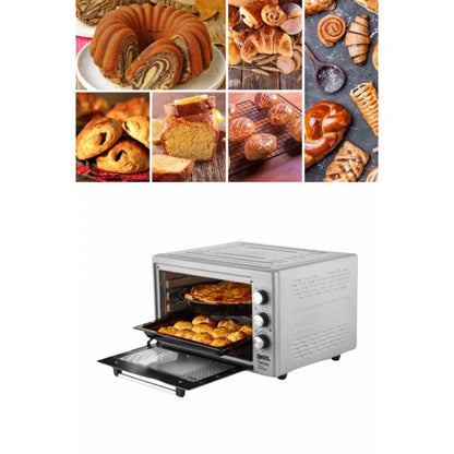 Piev Akel Termostatlı Saatli Lambalı Çok Amaçlı 38 Lt Midi Fırın Af380L Gri P5343