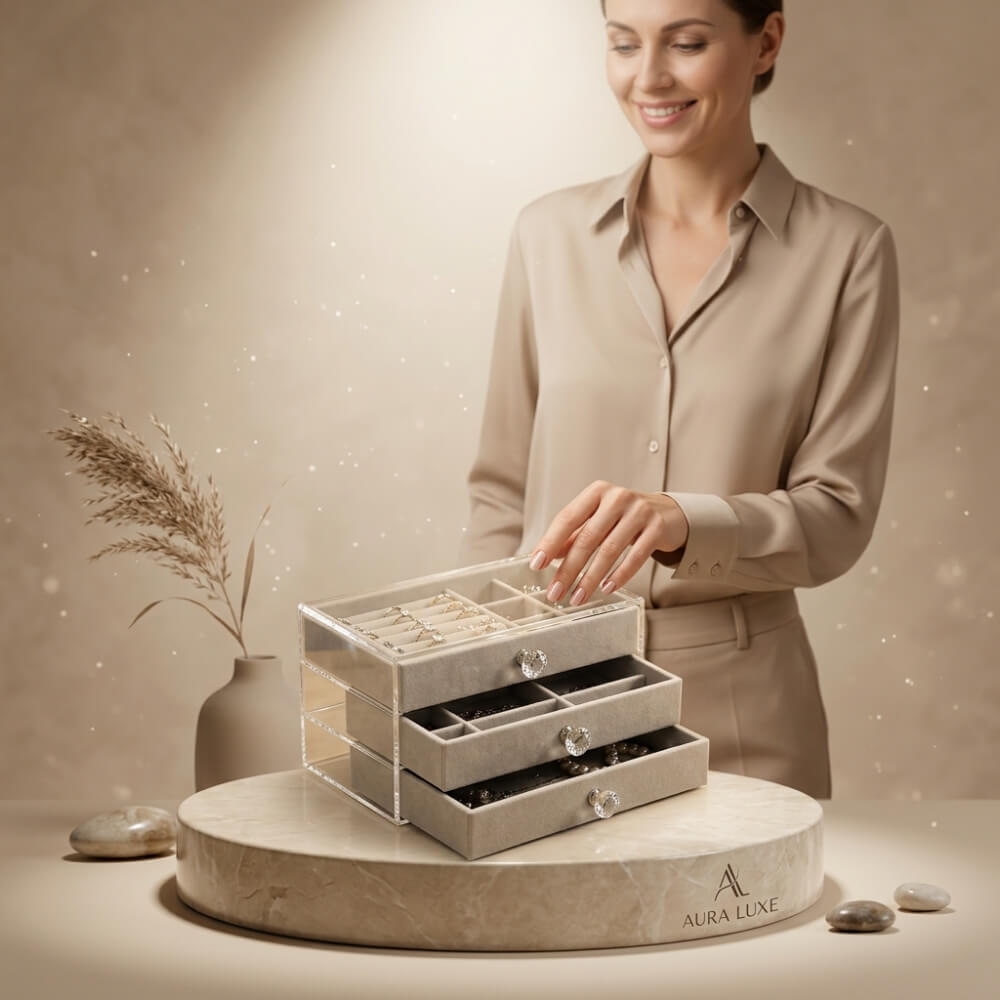 Piev House By House Üç Katlı Çekmeceli Takı Kozmetik Organizer P5366