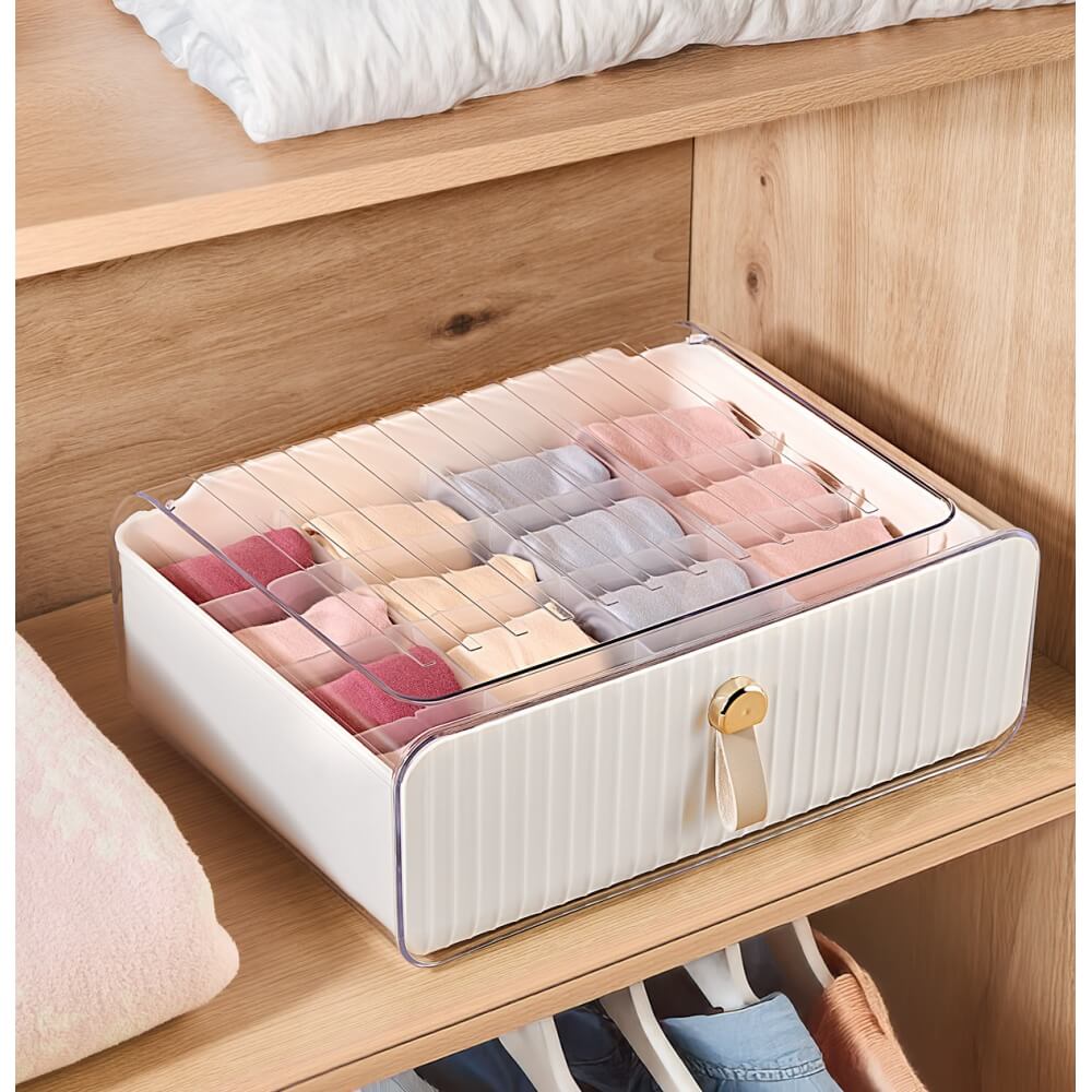 Piev Çok Amaçlı Bölmeli İç Çamaşırı Çorap Bebek Kıyafeti Çekmeceli Düzenleyici Organizer P5390
