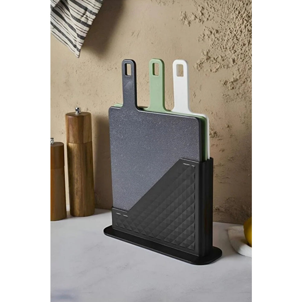 Piev Standlı Saplı Kesme Doğrama Tahtası Seti 3 lü P5440