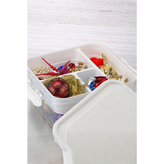 Piev Çok Bölmeli Dikiş Malzemeleri Eşya Düzenleyici Organizer Kutu 4,5 Lt P5443