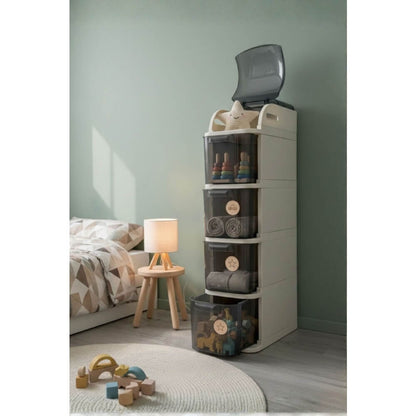 Piev Slim 5 Katlı Çekmeceli Tekerlekli Mutfak Ve Banyo Dolabı P5466