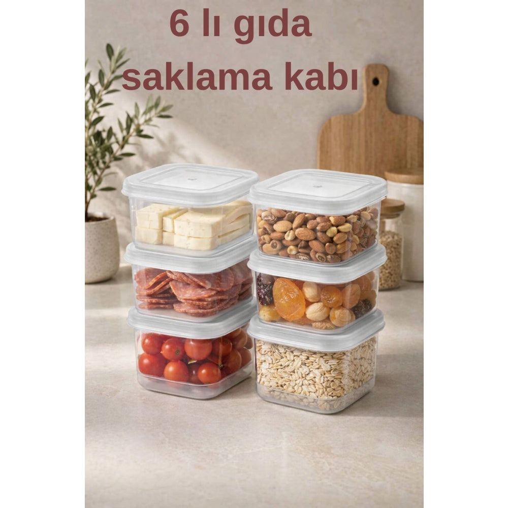 Piev Kahvaltılık ve Atıştırmalık Gıda Saklama Kabı 6 Lı P5491