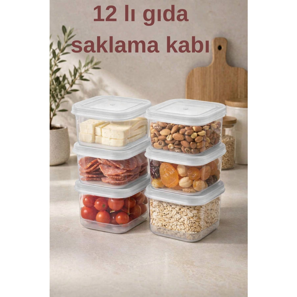 Piev Kahvaltılık ve Atıştırmalık Gıda Saklama Kabı 12 Li P5492