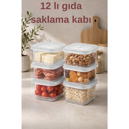Piev Kahvaltılık ve Atıştırmalık Gıda Saklama Kabı 12 Li P5492