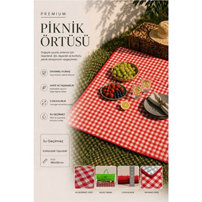 Piev Dayanıklı Su Geçirmez Piknik Örtüsü P5500