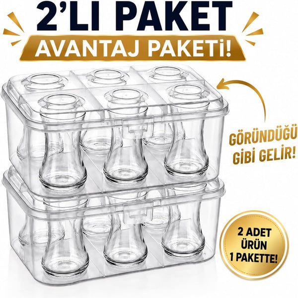 Piev Urve 6 Gözlü Bardak Taşıma Kutusu ( 2'Lİ )