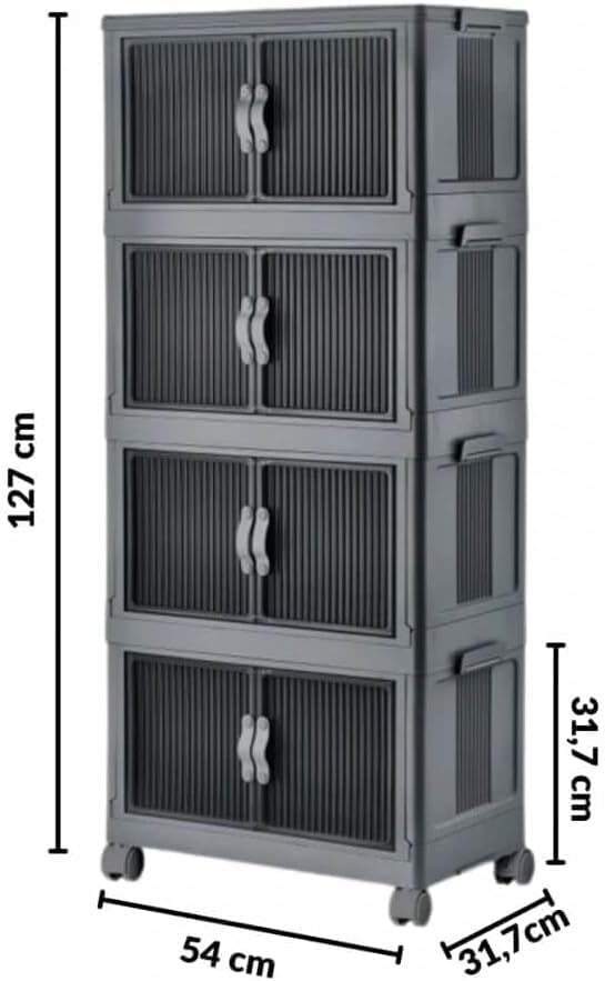 Piev 4 Katlı İstiflenebilir Organizer Dolap