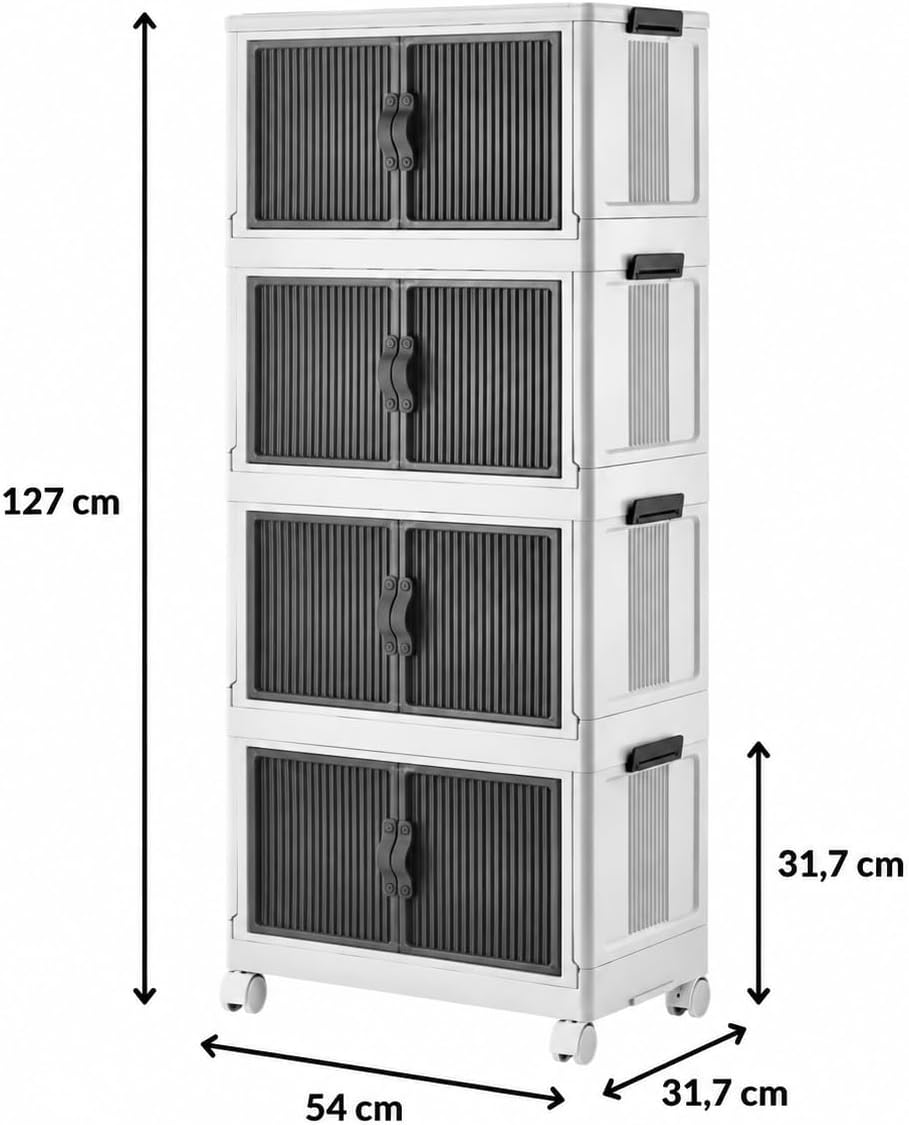 Piev 4 Katlı İstiflenebilir Organizer Dolap