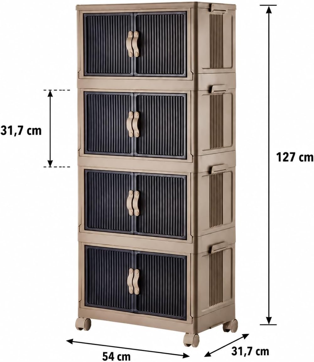 Piev 4 Katlı İstiflenebilir Organizer Dolap