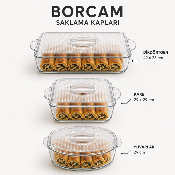 Piev Cam Kapak Seti (Kare/Dikdörtgen/Yuvarlak)